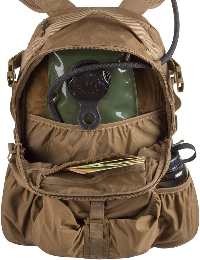 Helikon-Tex RAIDER 20 L Tactical Backpack Black – Cordura MOLLE Daypack with Hydration Sleeve &amp Rain Cover