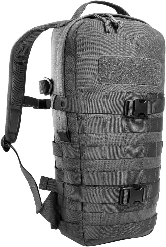 Tasmanian Tiger Essential Pack MKII Tactical Backpack - Molle System Equipped - Adjustable Sizing with 9-Liter Capacity Titan Grey