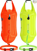 Soulchen 2 Pack Swim Buoy for Open Water 20l Safety Float Waterproof Dry Storage Bag High Visibility Swimming Bubble with Shockproof Protection Rest Handle for Triathletes Kayakers