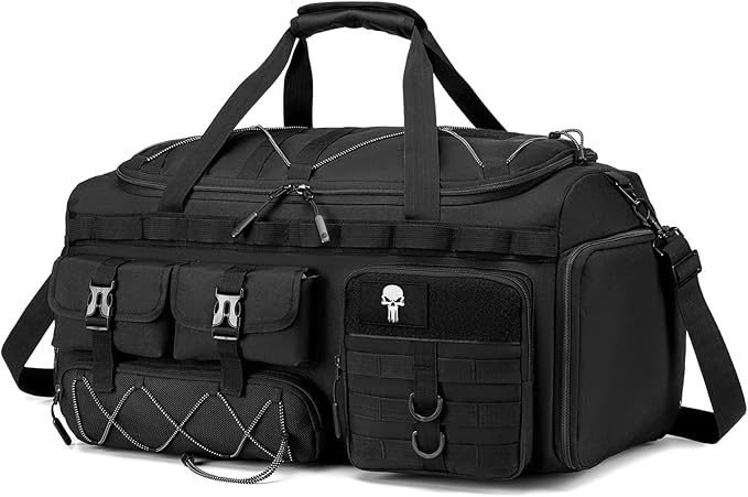 Tactical Gym Bag for Men Women Carry On Luggage 22x14x9 Airline Approved 3 in 1 Travel Duffle Bag with Shoe Compartment for Weekender Overnight Range Workout