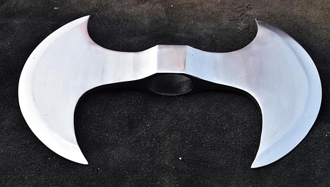 Double Pointed Axe Weapon Viking Axe Costume Battle Edge Collectible Gift Medieval Hand Forged Double Edged Viking Axe Twin Blade Outdoors Wood Chopping Axes