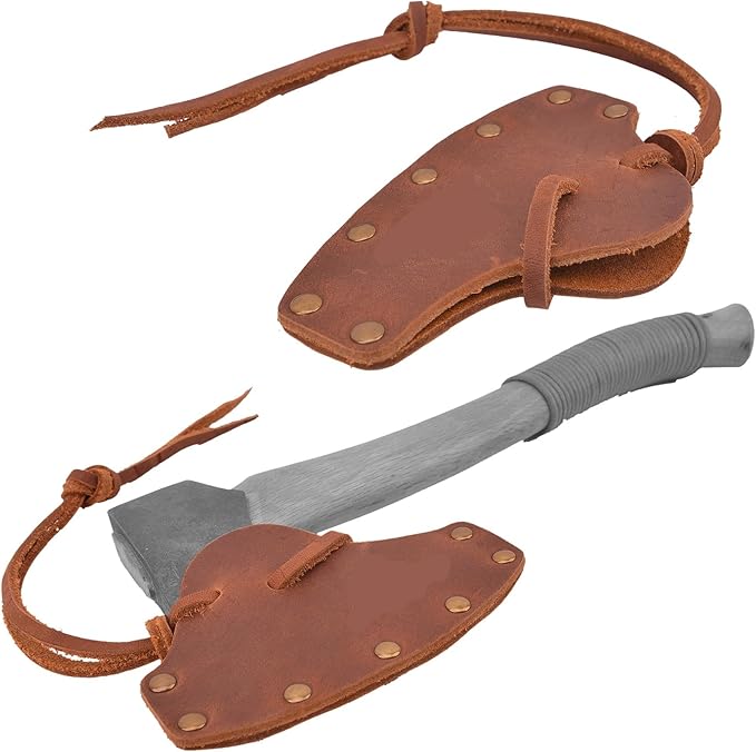 1PC PU Leather Axe Sheath Protective Axe Head Cover Hatchet Cover Protector for Outdoor Camping Blade Protection