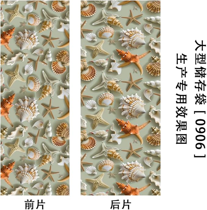 XL Large Clothes Storage with Lid Handle Starfish Large Thick Clothes Blanket Storage Containers for Organizing Bedroom Closet Comforter Tropical Seashells and Scallops