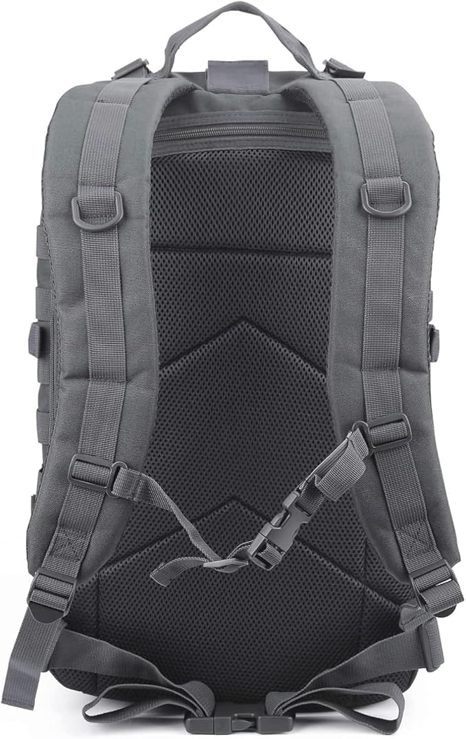 Military Tactical Backpack Large Army 3 Day Assault Pack Molle Bag Backpacks (ACU Camo) (Gray)