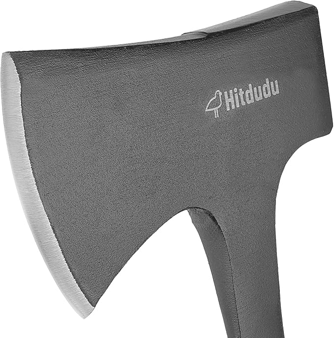 Hitdudu Camping Hatchet 2Pack 14 Camping Axe + 13 Camping Hatchet Forged Carbon Steel Heat Treated Hand Maul Tool with Sheath