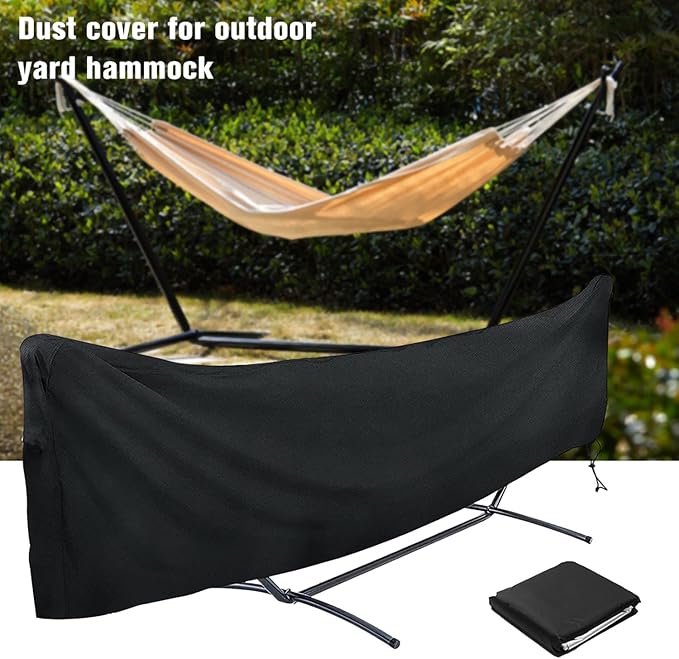 Outdoor Hammock Cover 122 x 7 x 32 inch – Waterproof Heavy Duty Hammock Stand Cover Fits Curved and Straight Frame Hammocks