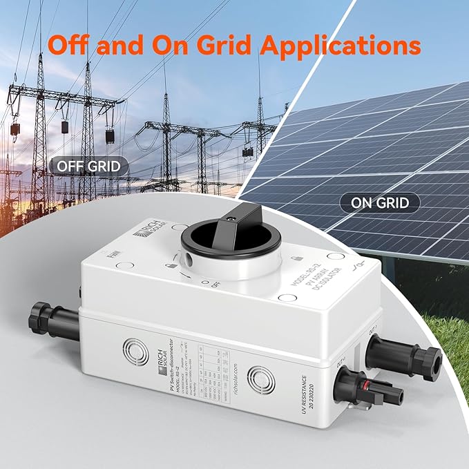 RICH SOLAR Solar PV DC Quick Disconnect Switch 1500V 32 Amps RS-i2
