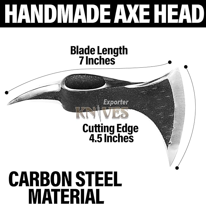 Carbon Steel Bearded Camping Viking Axe Head/Hatchet Head CSH-15 (CSH-10)