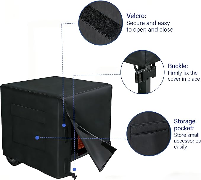 Generator Cover 32x24x24 inch600D Heavy Duty Oxford Generator Covers Waterproof with Secure Windproof Buckle-for Most Generators 5000-10000 Watt