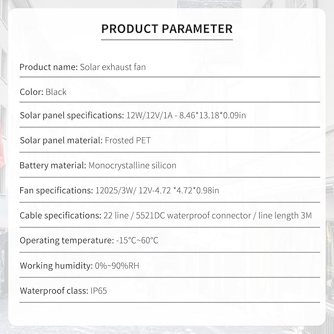 Solar Powered Fan 15W Waterproof Solar Panel Exhaust Intake Monocrystalline Fan with 9.8Ft On/Off Cable for Outside/Inside Shed Chicken Coop Coop&ampWarehouse&ampGreenhouse Doghouses Cooling Ven