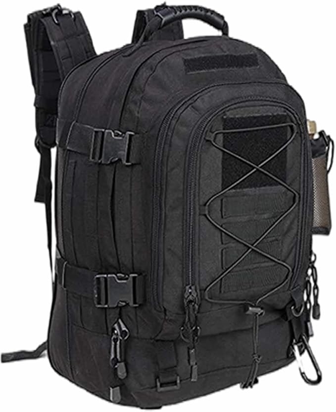 55L Tactical Backpack Military Army Daypack Assault Pack for Men Molle Backpacks Bug Out Bag Pack for Hiking Camping Travel(Black)