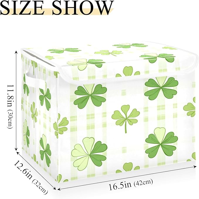 Lucky Straw Fabric Storage Bins with Lids and HandleFoldable Storage Bins with LidsCloset Organizers for Clothes Storage Room Organization Office Storage Chest Organizer