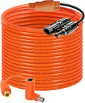 Solar Connector to DC 8mm Adapter Cable 35FT 12AWG + 14AWG Tinned Copper Wire with DC7909 to DC8020 Adapter Heavy Duty Charging Cable for Portable Power Station RV Outdoor Camping
