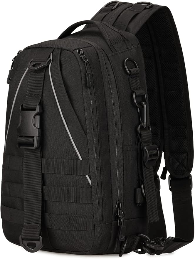 Tactical Daypack Molle Sling Bag for Men Chest Pack Molle Backpack Bug Out Bag