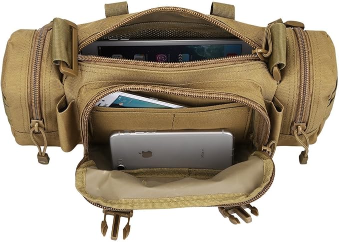 DLP Tactical Compact Range Bag/MOLLE Compatible EDC Bug Out Bag/Waist Pack (Coyote)