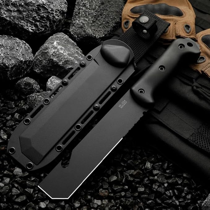 HUANG FU 1PC outdoor knife fixed blade can be used for outdoor activities hiking and trekking and is a multifunctional tool suitable for various environments. Men's Gift