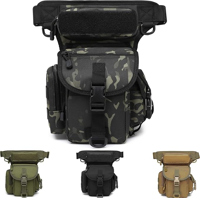 Nylon Drop Leg Bag Hiking Waist Pack for Men &amp Women Motorcycle Bike Cycling Riding Travel Outdoor Sports Fanny Pouch