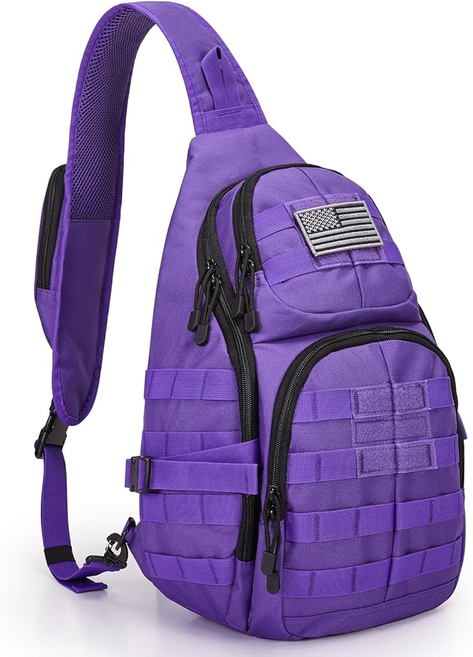 G4Free Tactical EDC Sling Backpack Military Rover Shoulder Sling Bag Pack with Pistol Holster for Concealed Carry | EDC Pack Pistol Holster Concealed Carry