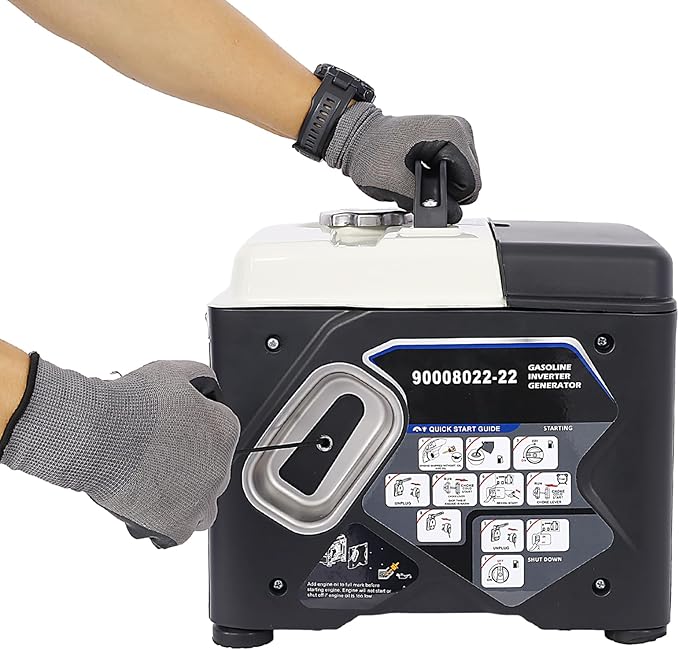 Portable Inverter Generator 1200W Ultra-Quiet Gas Engine Epa Compliant Eco-Mode Feature Ultra Lightweight For Backup Home Use &amp Camping