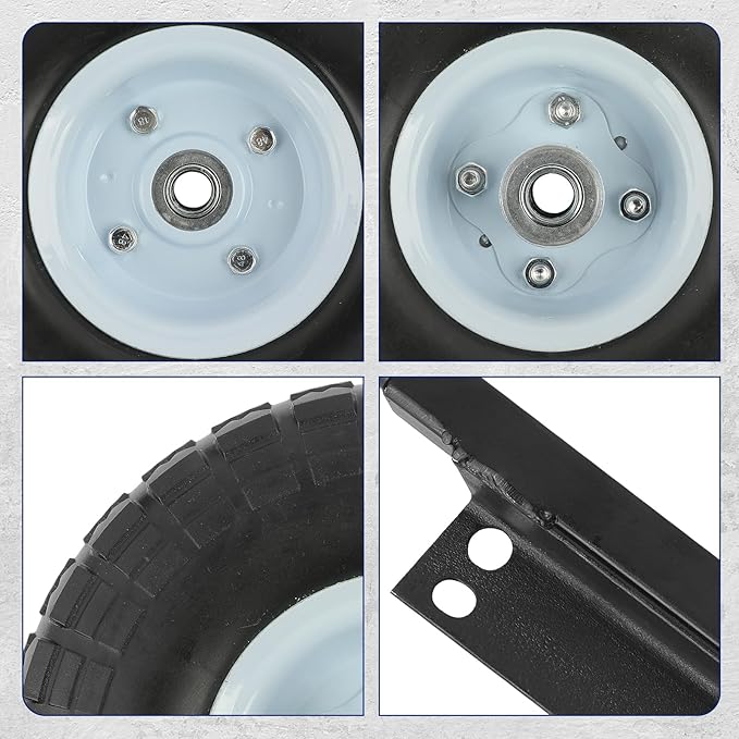 White All Terrain Wheel Kit Fit for Honda Generator EU3000is Solid Tires OE 06423-ZS9-020AH 06423ZS9020AH