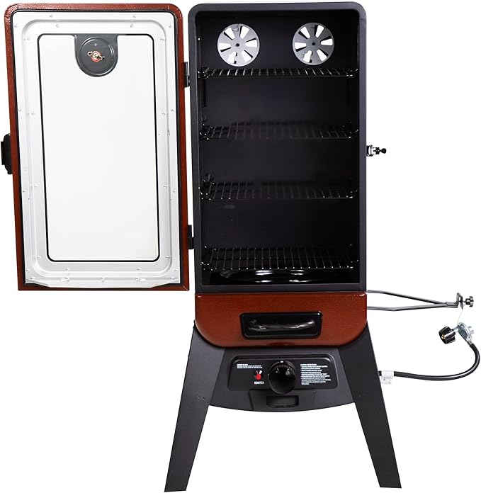 Pit Boss 3-Series Gas Vertical Smoker Red Hammertone - 10773