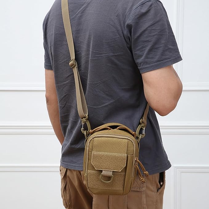 Tactical Molle EDC PouchPhone Pouch HolsterCamping Riding Waist Pack Tactical Crossbody BagBelt Waist Bag Camping Organizer for Outdoor Sports Camping Hunting.