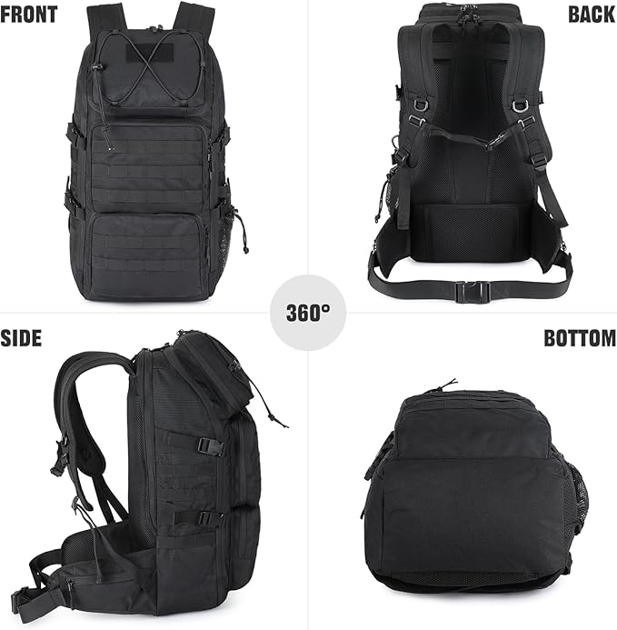 G-raphy 45L Tactical Backpacks for Men Molle Hiking Daypack Large Military Camping Trekking Daypack Bug Out Bag