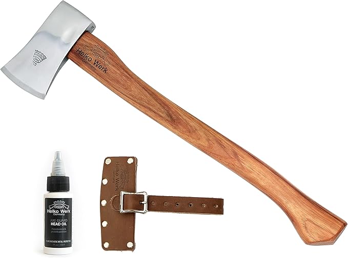 1844 Helko Werk Germany Classic Journeyman Pack Axe - Made in Germany Lightweight and Compact Backpacking Axe and Bushcraft Axe for Camping - Head 1.5 lbs Handle 20 in. (Journeyman) #11441