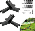 Hammock Stand Bracket KitsHeavy Duty Hammock Bracket for 4 x 4 (Actual:3.5 x 3.5) LumberDIY Hammock Bracket Base - 500LBS Capacity - Black Powder Coated - 2Pack