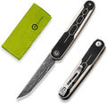 CIVIVI KwaiQ Pocket Knife Folding Knife with Inline Flipper for EDC 2.97 Damascus Tanto Blade Two-tone G10 Handle for Women Men C23015-DS1