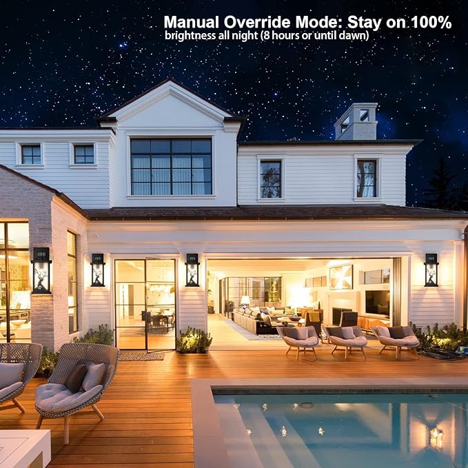 2 Packs Motion Sensor Outdoor Lights Exterior Wall Sconce Light Fixture Matte Black Porch Light Fixtures with Frosted Glass ShadeBlack Outdoor Wall Lantern for PorchDoorway(E26 Bulb Excluded)