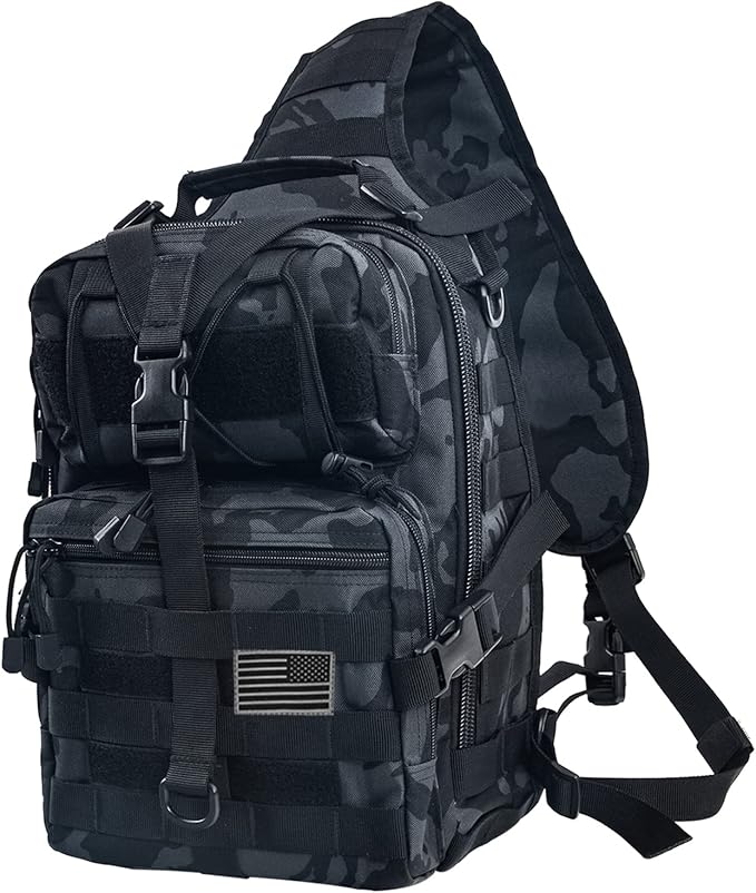 hopopower Tactical Sling Bag Sport Bag Military Rover Shoulder Backpack EDC Assault Range Bag Chest Pack Handbag Waterproof