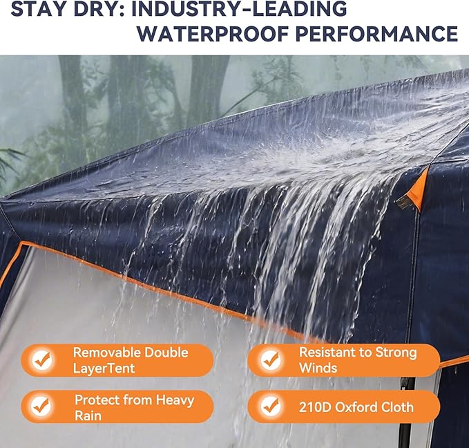 COBIZI 4-6-8-10 Person Camping Tent Spacious Family Tents for Camping Ideal Hiking 3500mm Waterproof Double-Layer Windproof Tent for Hiking &amp Backpacking
