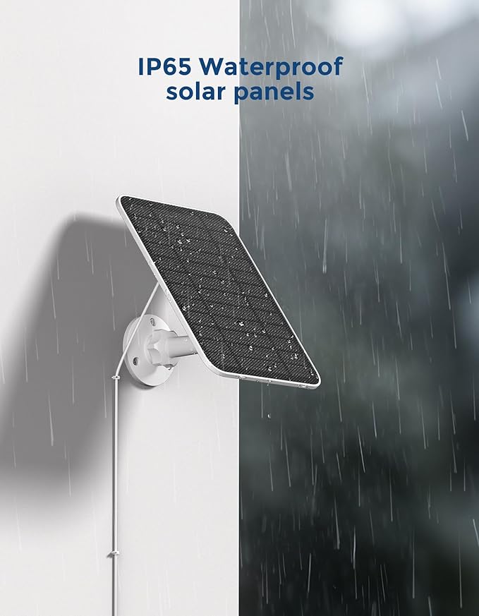Solar Panel for Arlo Camera Arlo Solar Panel Charger with Built-in 2000mAh BatteryCompatible with Essential SeriesGo 2Pro 3/4/5S/6/6 XLUltra SeriesWireless FloodlightsEasy Install(2025 Release)