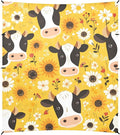 Black White Cow Print Sunflowers Foldable Beach Tent UPF50+ Lightweight Large Sun Shelter with Sandbags and Shovel for Camping Fishing Backyard Fun
