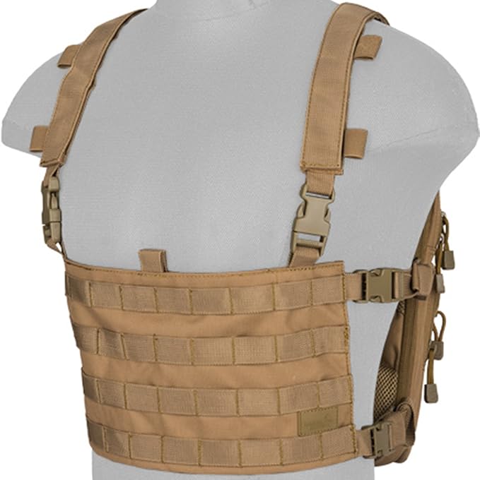 Lancer Tactical 1000D Nylon QD Chest Rig and Backpack Combo (Khaki)