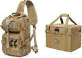 Tactical Sling Backpack and 38L Camping Storage Bag with Combination Lock