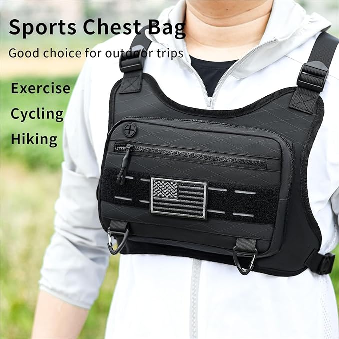 Multi Functional Tactical Chest Bag Fashionable Hip-Hop Street Chest Bag Waterproof Breathable Oxford Bag Sports Backpack