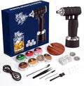 Electric Cocktail Smoker Kit - Rechargeable Whiskey Smoker Kit with Smoking Gun Old-Fashioned Bourbon Smoker Cold Smoker Food Smoke Gun Smoked Drink infuser 6 Wood ChipsButane Not requiredBlack