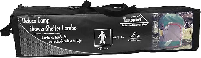 Texsport Portable Outdoor Camping Shower Privacy Shelter Changing Room Gray 1 Count (Pack of 1)
