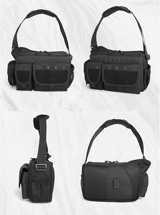 Tactical Messenger Bag - Military Molle Briefcase Crossbody Shoulder Bags Sling Pack for Cycling Hunting Camping