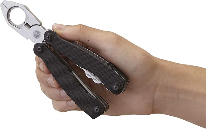 CRKT Ruger 1911 Multitool: Folding Pocket Knife with Liner Lock Pliers Spring Cutter Screwdrivers Punch Rod Wrenches with Polyester Sheath R5100