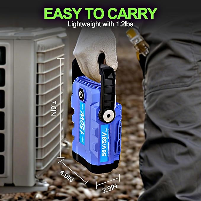 150W Portable Inverter Power Inverter Compatible with EGO Power+ Battery for Home and Outdoor