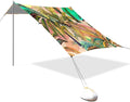 xigua Palm Tree Beach Tent Sun Shelter with Carrying Bag - Silver Coated Oxford Fabric Beach Canopy for Beach Camping Fishing - Includes Windproof Ropes Sandbags &amp Stakes