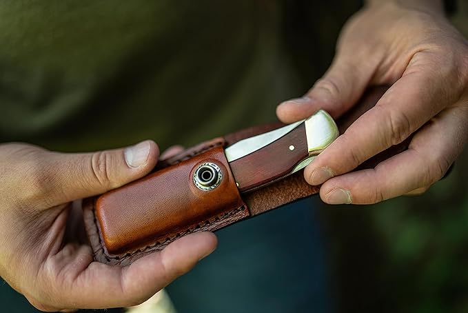 Uncle Henry LB5 Smokey Lockback Folding Pocket Knife Brown 6-1/2