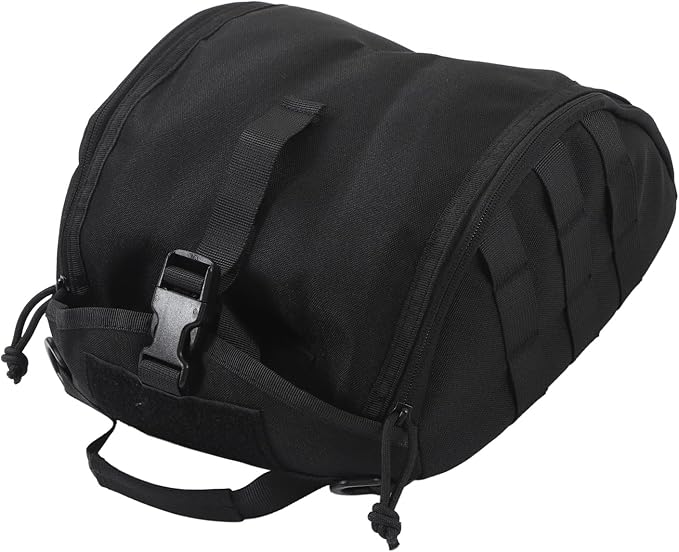 Tactical Helmet Bag PackCamping Helmet Bag Canvas Scratch Prevention Adjustable Helmet Storage Bag for Hard Hats Helmet Khaki