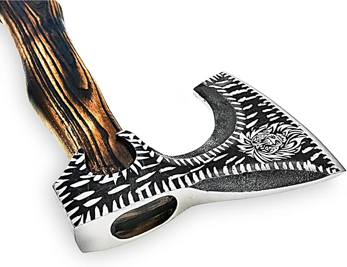 Custom Handmade Carbon Steel Viking Tomahawk Hatchet Bearded Axe