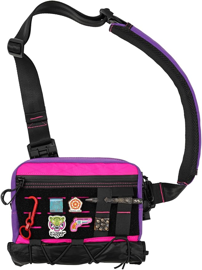 TACTICAL_GEEK Cache L3S Purple Crossbody Shoulder Bag Multipurpose Sling Bag Chest Backpack Casual Shoulder for Daily Carry (Small)