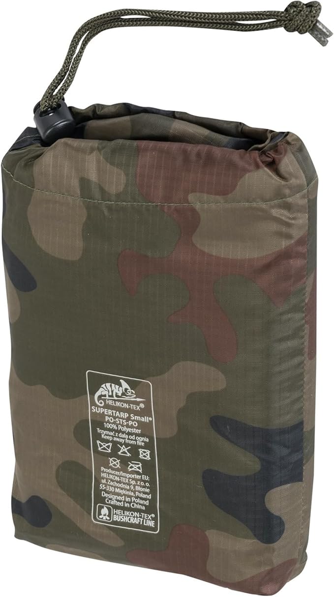 Helikon-Tex Portable Shelter Supertarp Small 200 x 250 cm Earth Brown for Camping Hiking Outdoor Activities