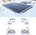 Solar Panel Mounts Bracket Set of 4pcs (White) Drill Free ABS Corner Roof Brackets Mounting Kit Durable Solar Mount Rack Accessories for RVs Trailers Boats Yachts Vans Carports